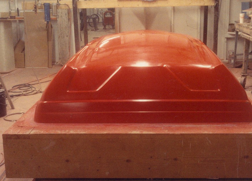 Finish Ready to Mold Clay Model 
for a Fiberglass Van Roof, 1988